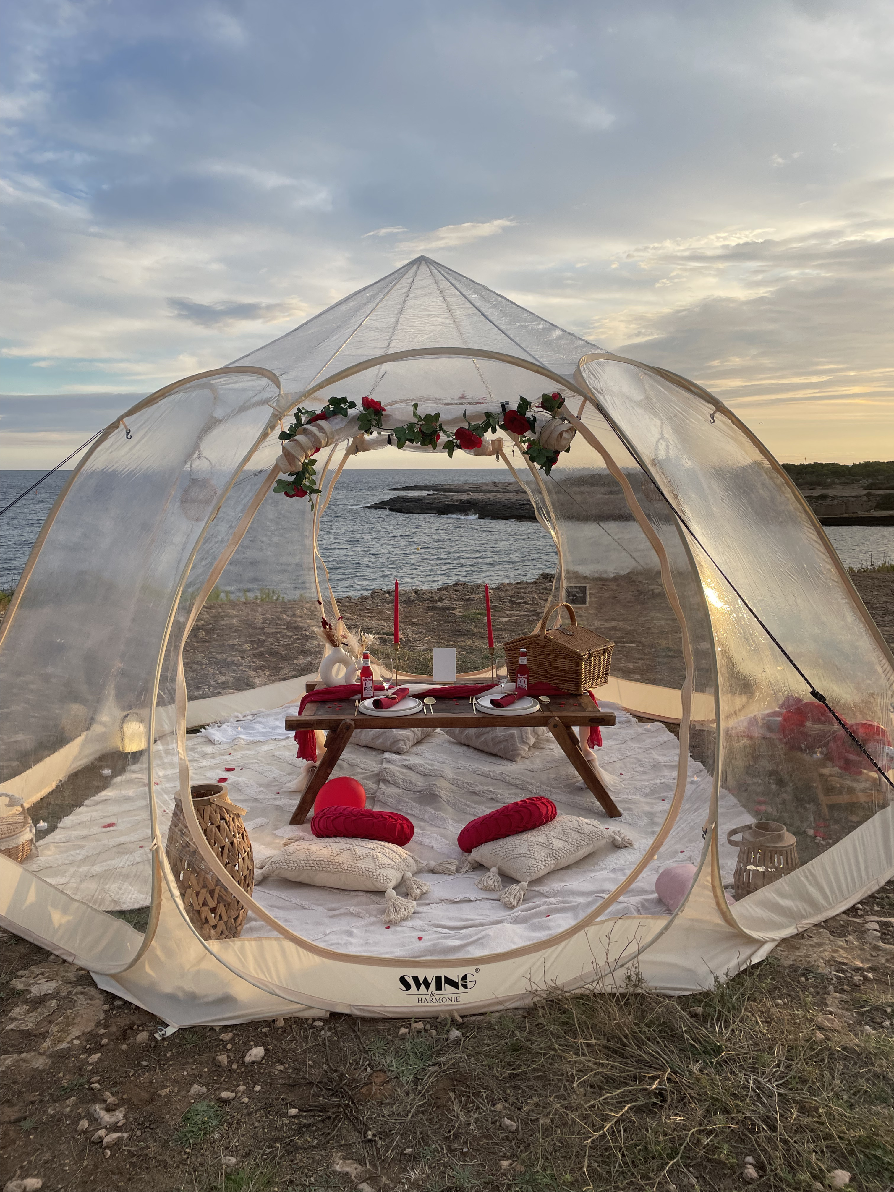 Bulle romantique décorée